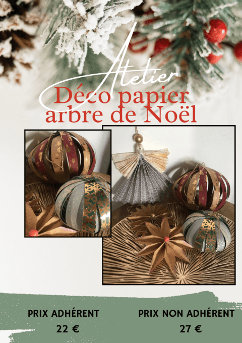 Atelier Déco papier arbre de Noël - Prix de réservation