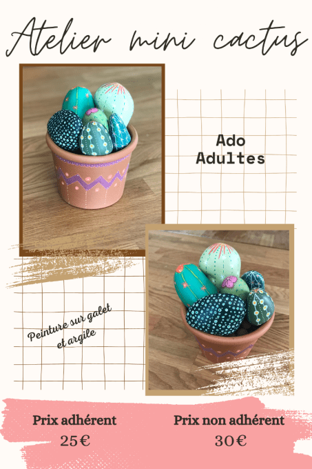 Atelier mini cactus ado adulte - Prix de réservation