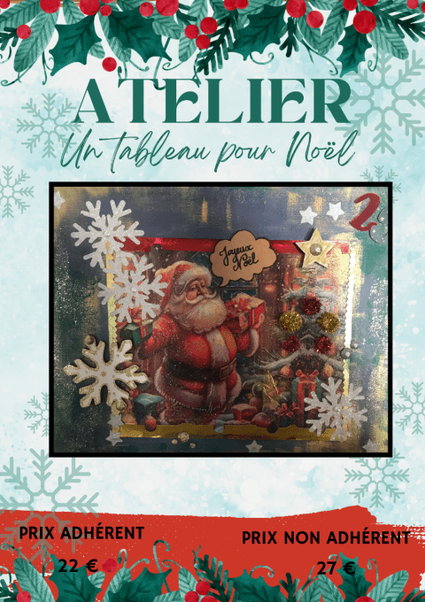 Atelier Un tableau pour Noël - Prix de réservation