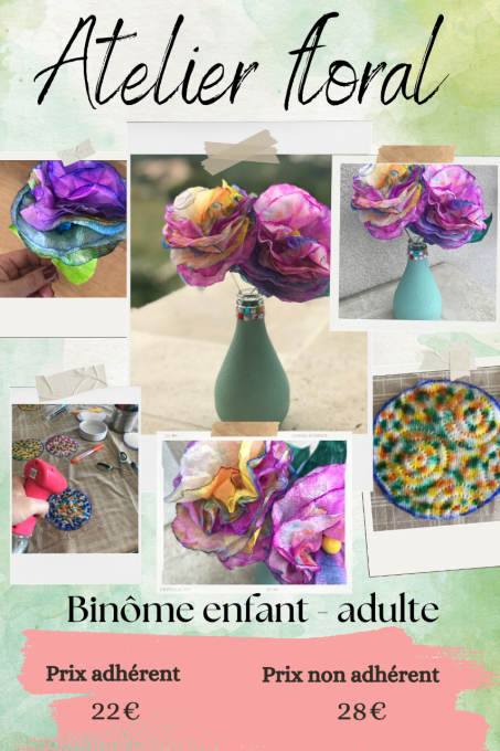 Atelier floral binôme enfant adulte - Prix de réservation